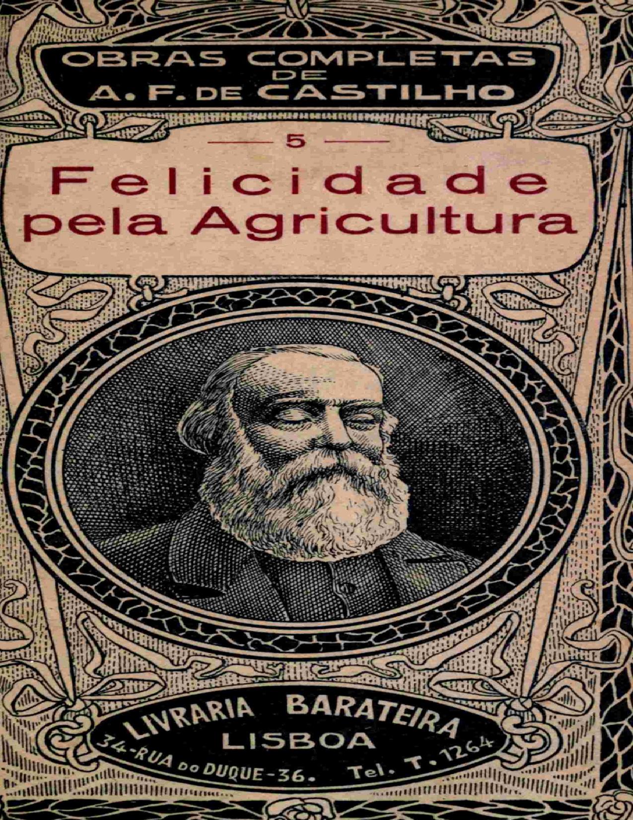 Capa do livro Felicidade pela Agricultura, volume II, de António Feliciano de Castilho