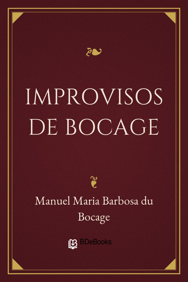 Capa do livro Improvisos de Bocage, de Manuel Maria Barbosa du Bocage