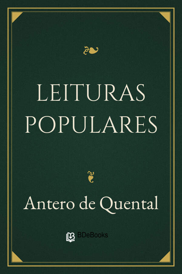 Capa do livro Leituras Populares, de Antero de Quental