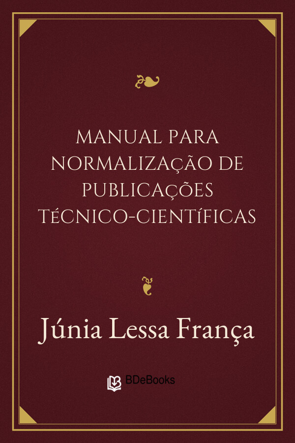Capa do livro Manual para Normalização de Publicações Técnico-Científicas, de Júnia Lessa França