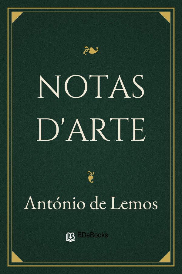 Capa do livro Notas d'arte, de António de Lemos