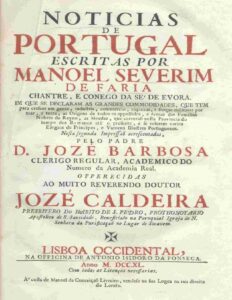 Noticias de Portugal by Manoel Severim de Faria, book cover