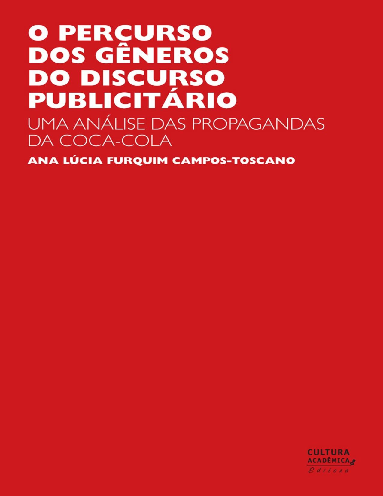 Capa do livro O discurso publicitário e as propagandas da Coca-Cola, de Ana Lúcia Furquim Campos-Toscano