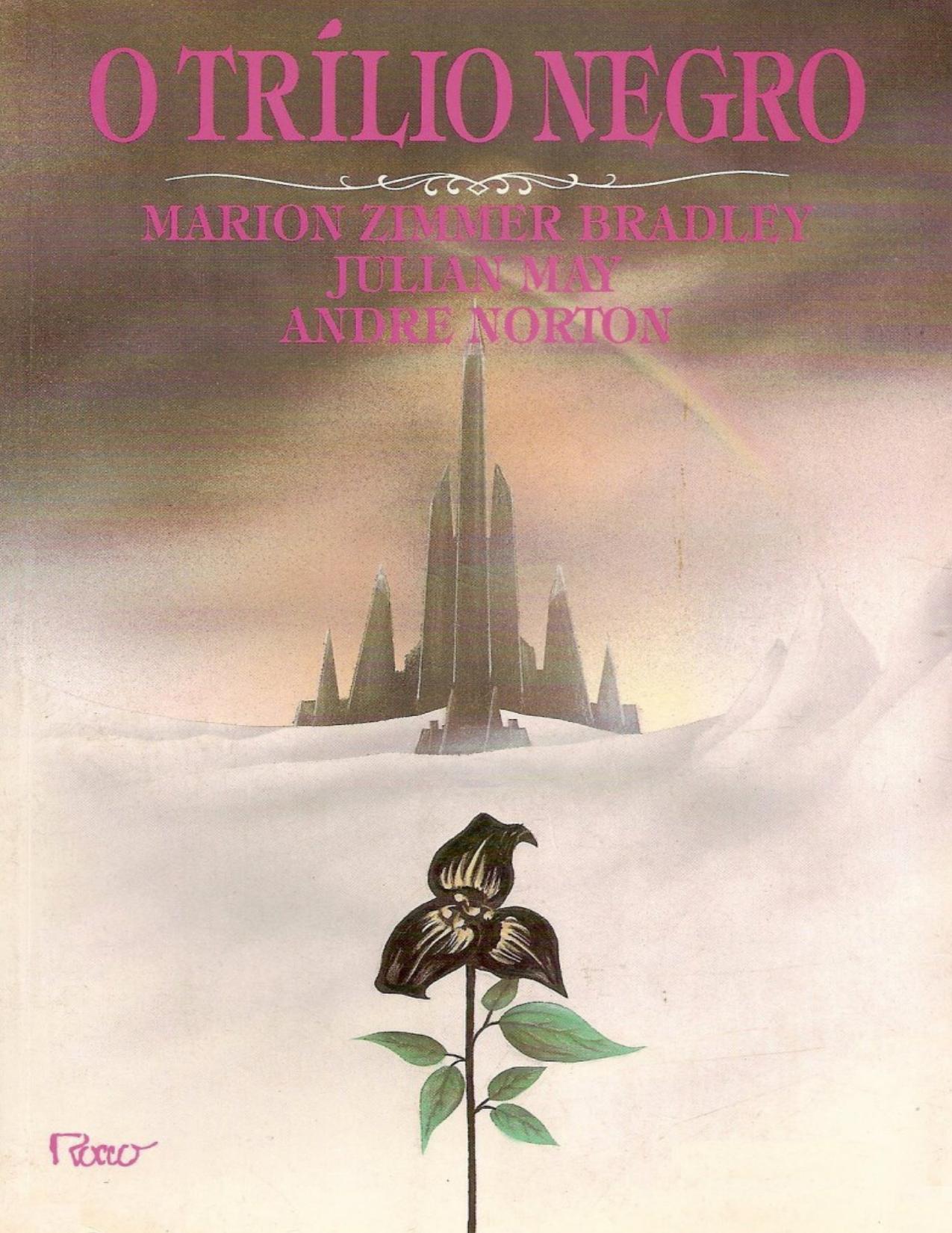 Capa do livro O Trílio Negro, de Marion Zimmer Bradley, Julian May e Andre Norton
