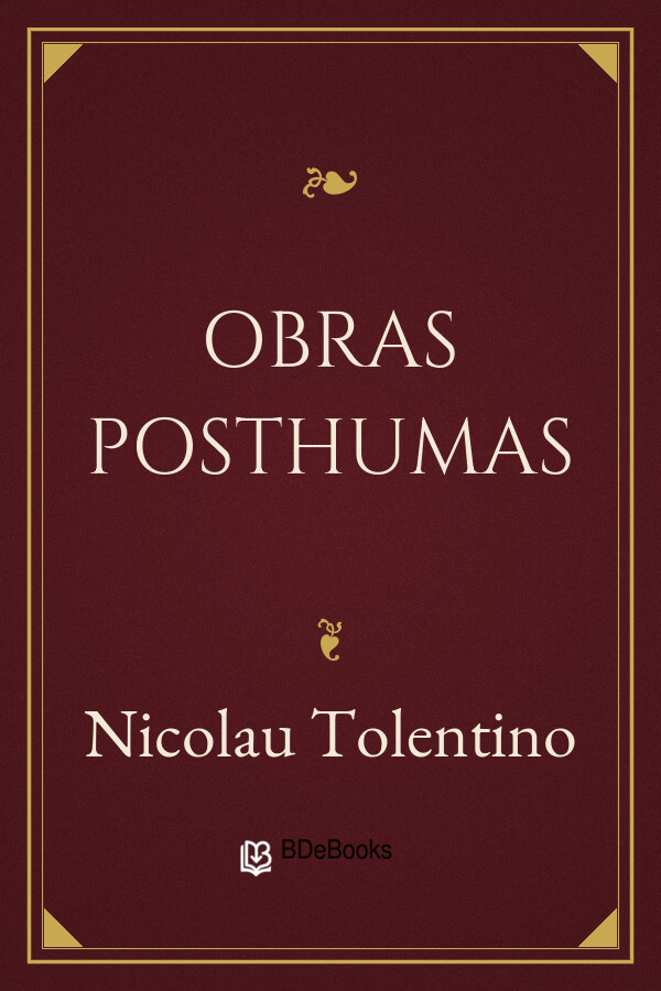 Capa do livro Obras Posthumas, de Nicolau Tolentino