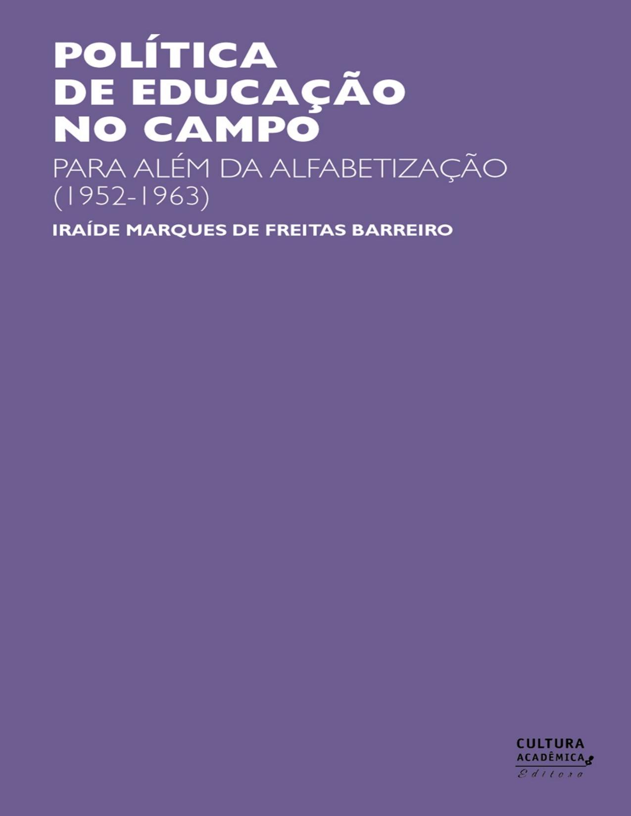 Capa do livro Política de educação no campo, de Iraíde Marques de Freitas Barreiro