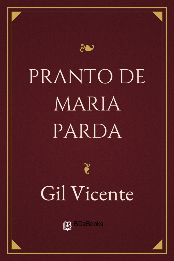 Capa do livro Pranto de Maria Parda, de Gil Vicente
