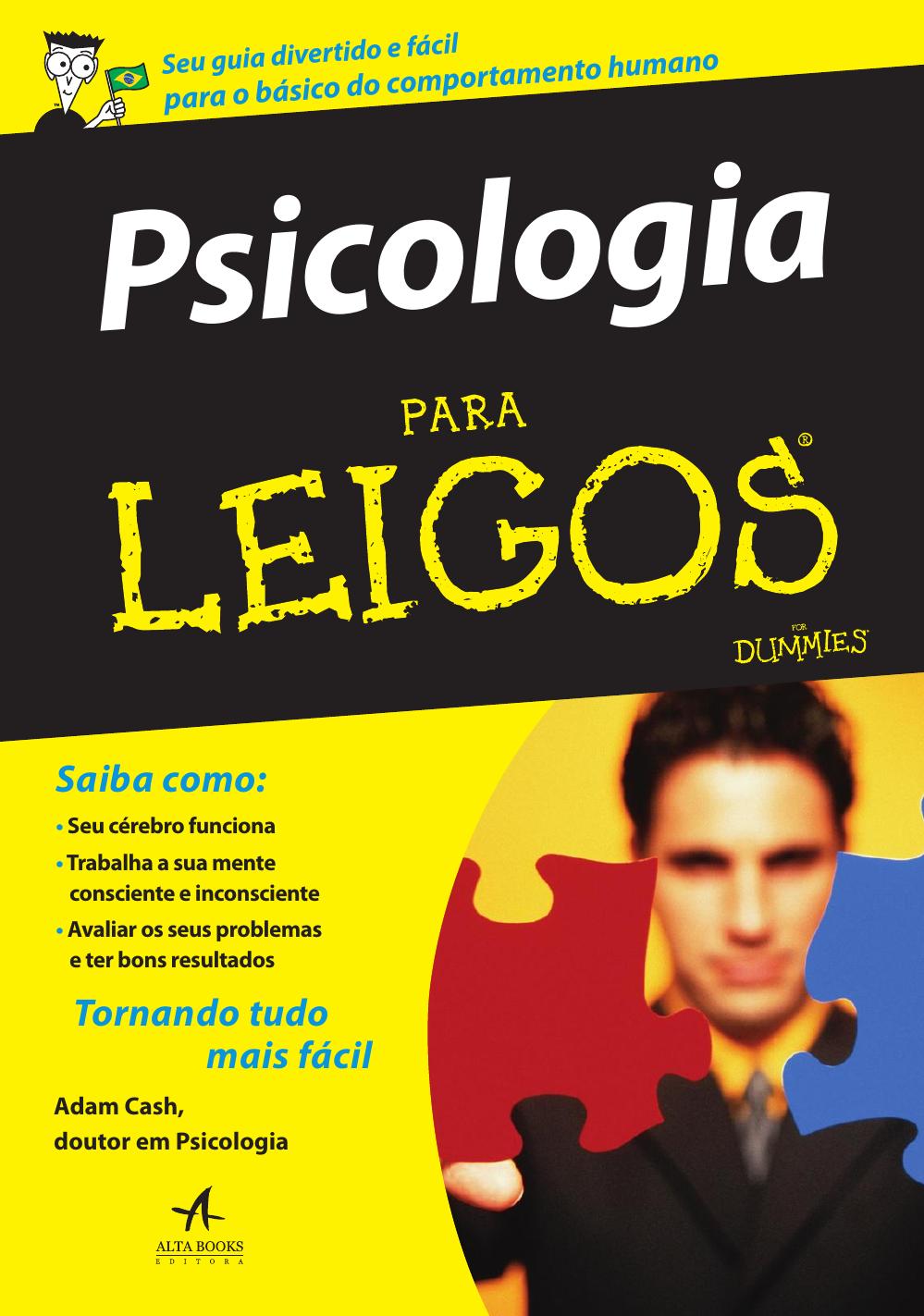 Capa do livro Psicologia Para Leigos, de Adam Cash
