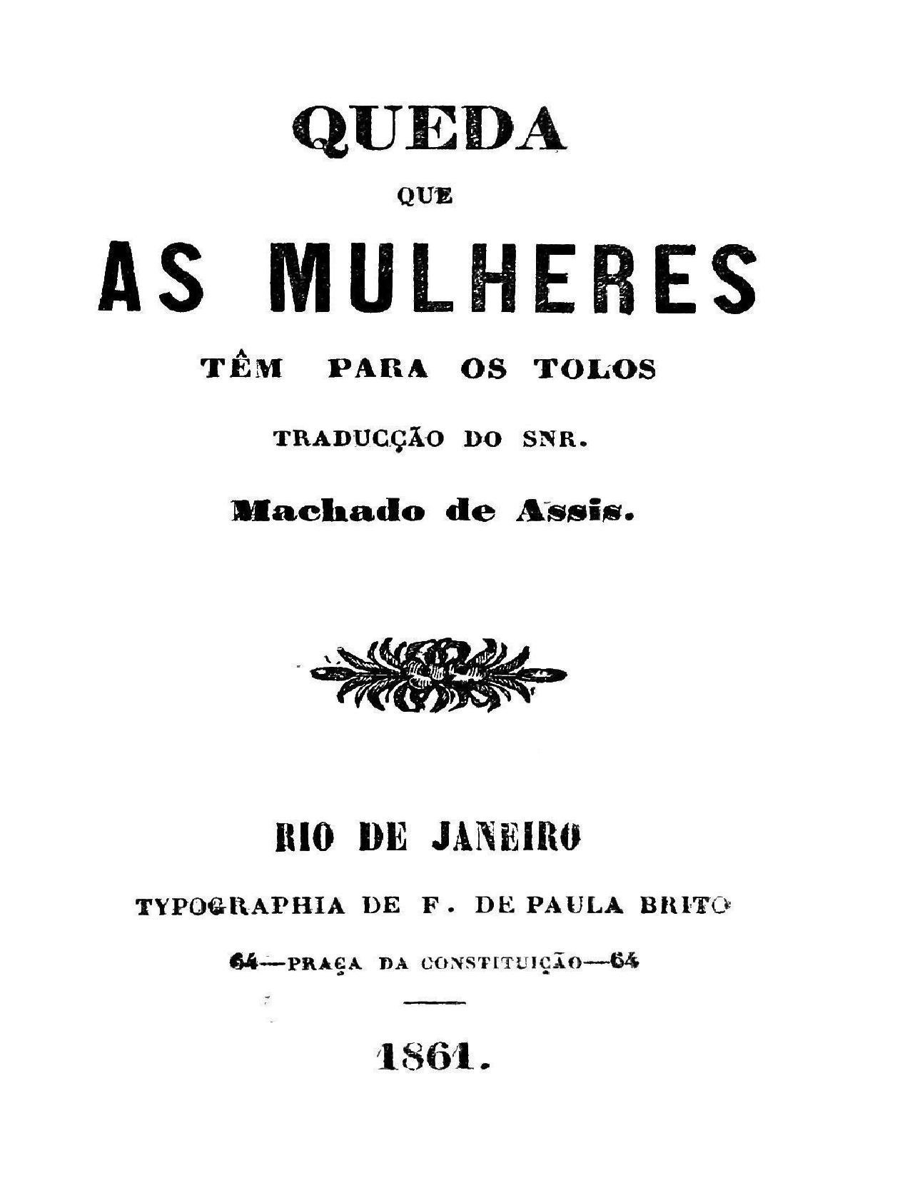 Capa do livro Quéda que as Mulheres Têm para os Tolos, de Victor Hénaux