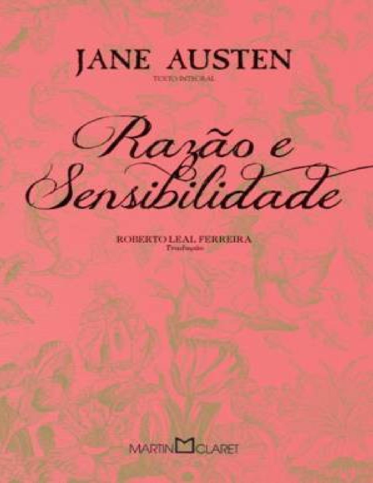 Capa do livro Razão e Sensibilidade, de Jane Austen