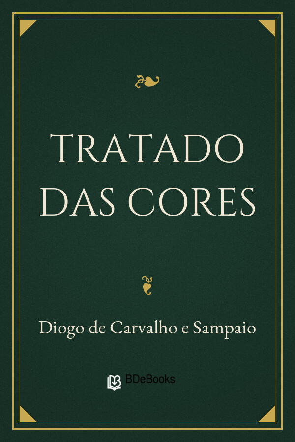 Capa do livro Tratado das Cores, de Diogo de Carvalho e Sampaio
