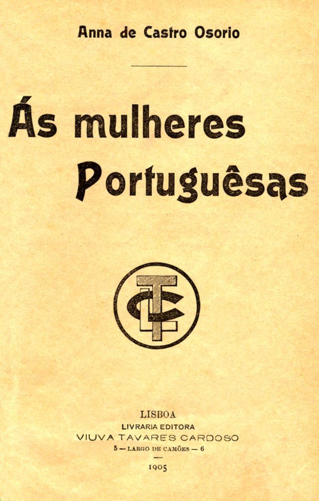 Ás Mulheres Portuguêsas de Ana de Castro Osório, capa do livro