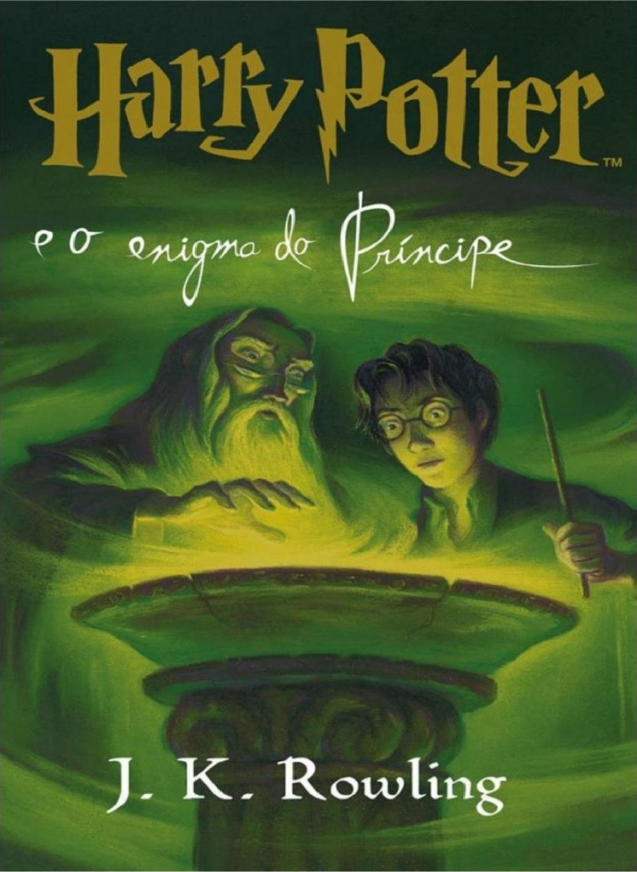 Harry Potter e o Enigma do Príncipe de J. K. Rowling, capa do livro