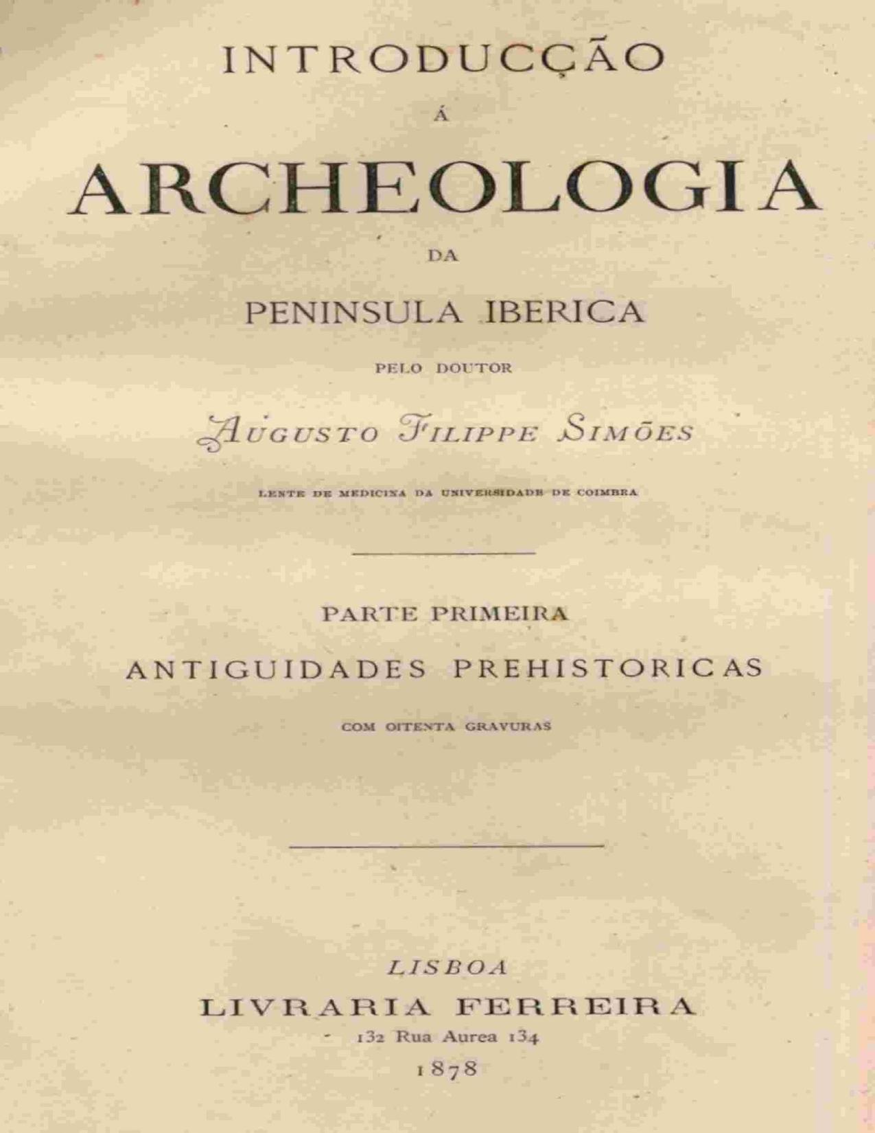 Introdução à Arqueologia da Península Ibérica de Augusto Filipe Simões, capa do livro