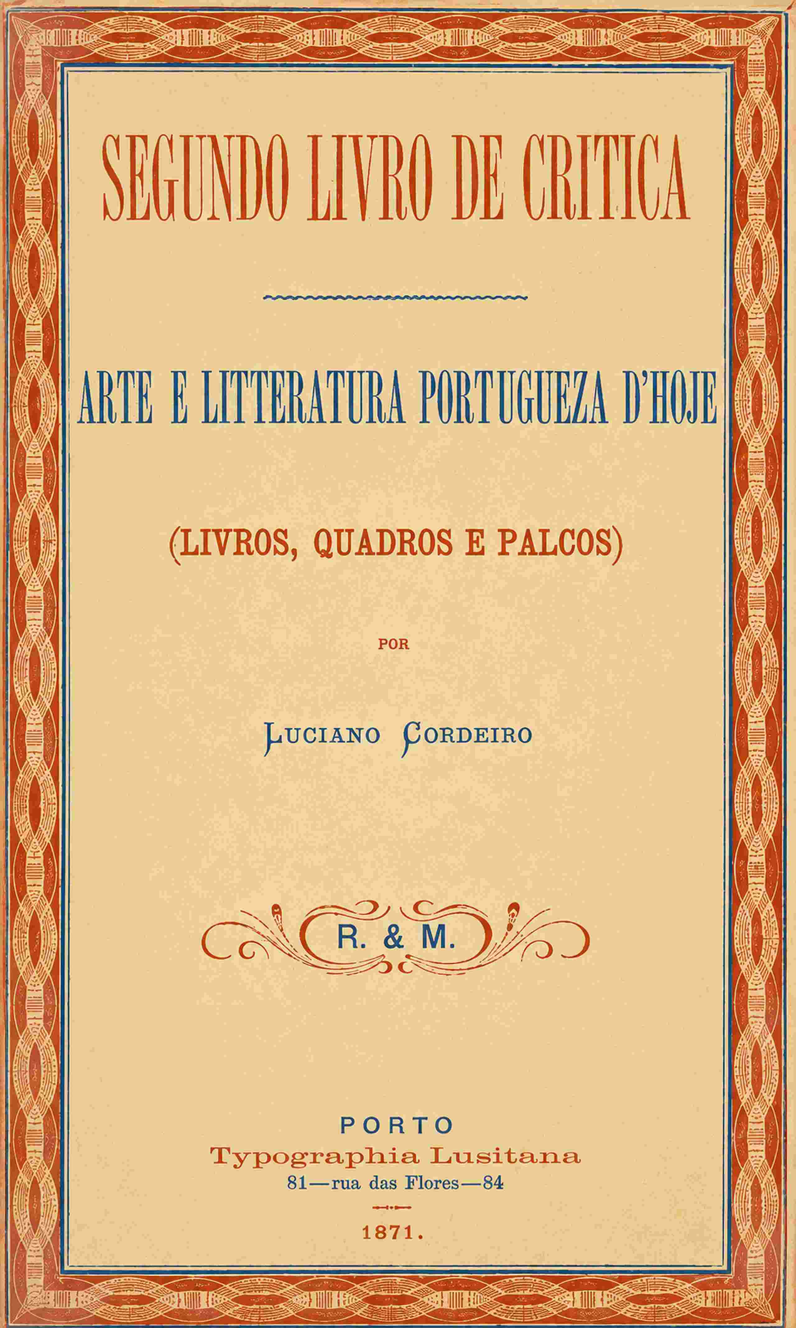 Segundo livro de crítica de Luciano Cordeiro, capa do livro
