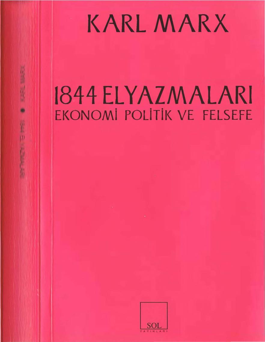 1844 Elyazmaları - Karl Marx