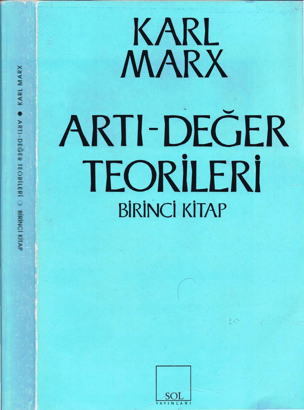 Artı-Değer Teorileri 1. Cilt - Karl Marx