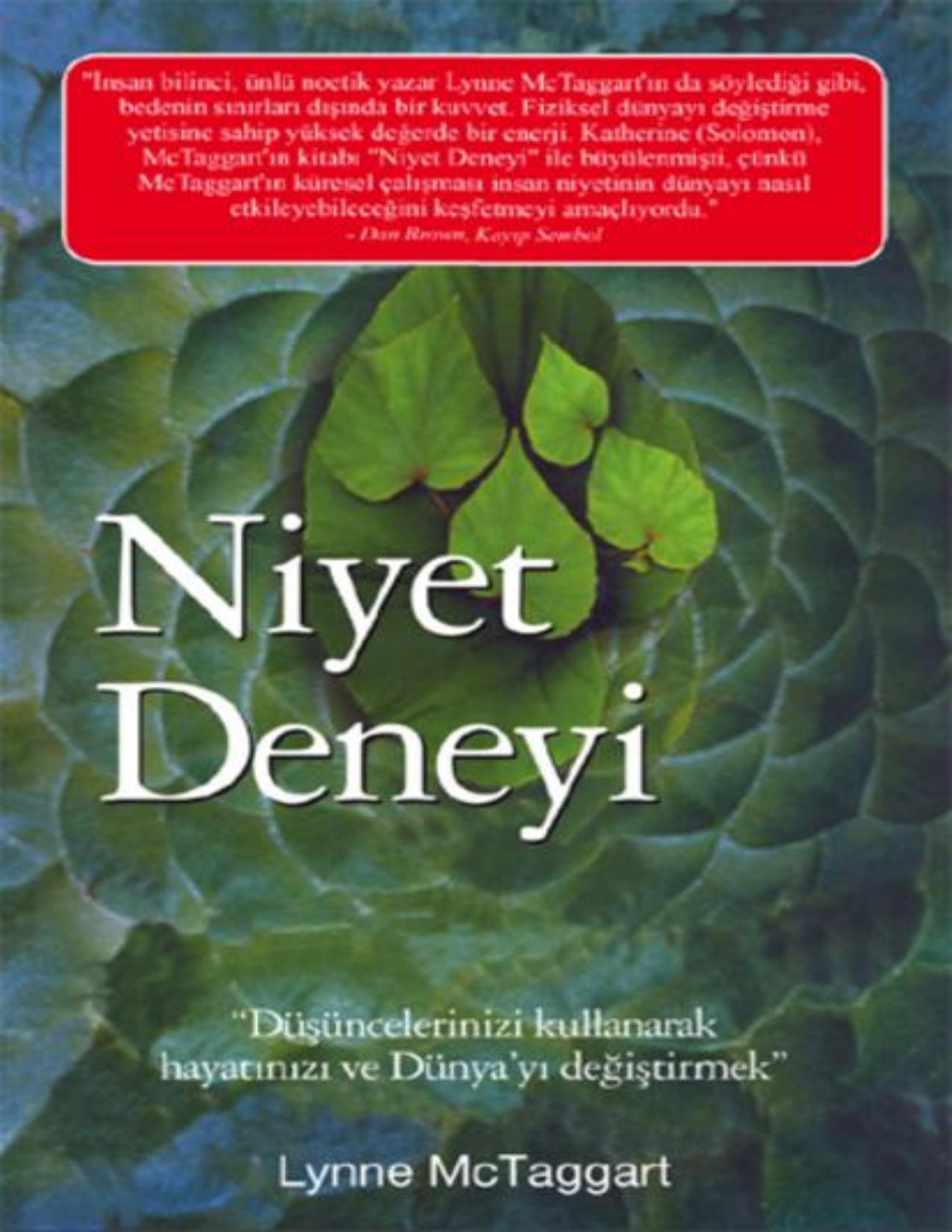 Niyet Deneyi - Lynne McTaggart
