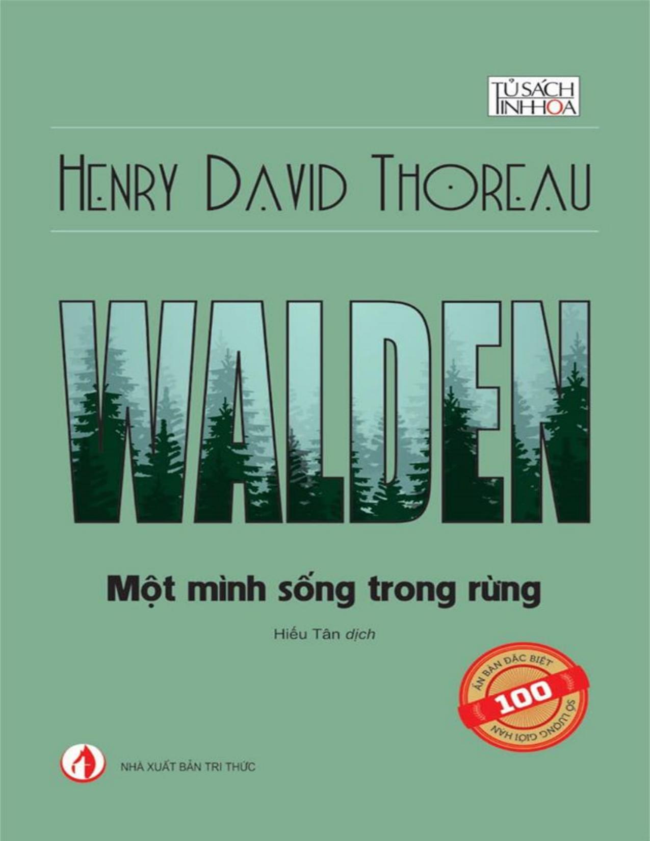 Walden - Một Mình Sống Trong Rừng - Henry David Thoreau